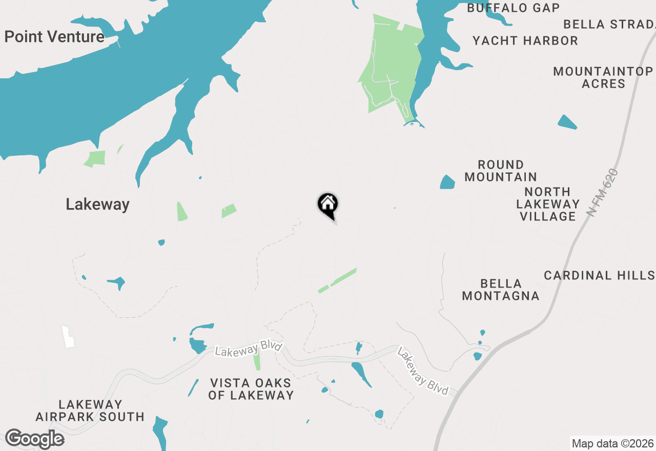 Map of 303 Palos Verdes Dr, Lakeway, TX 78734