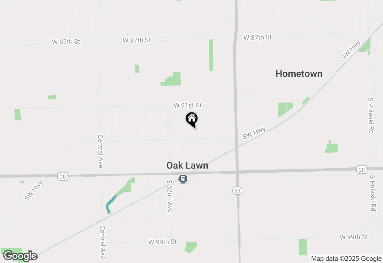 Map of 9224 Sproat Avenue, Oak Lawn, IL 60453