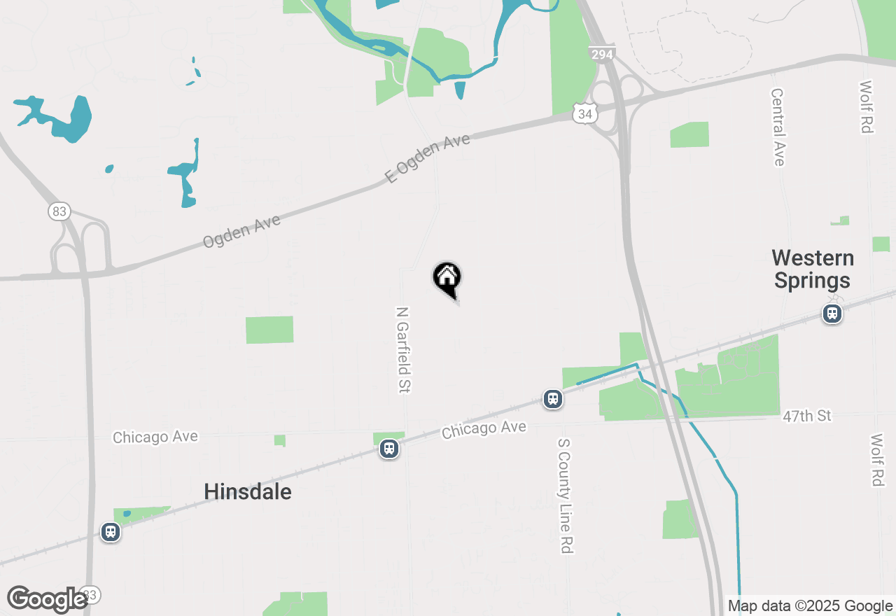 Map of 340 Forest Road, Hinsdale, IL 60521