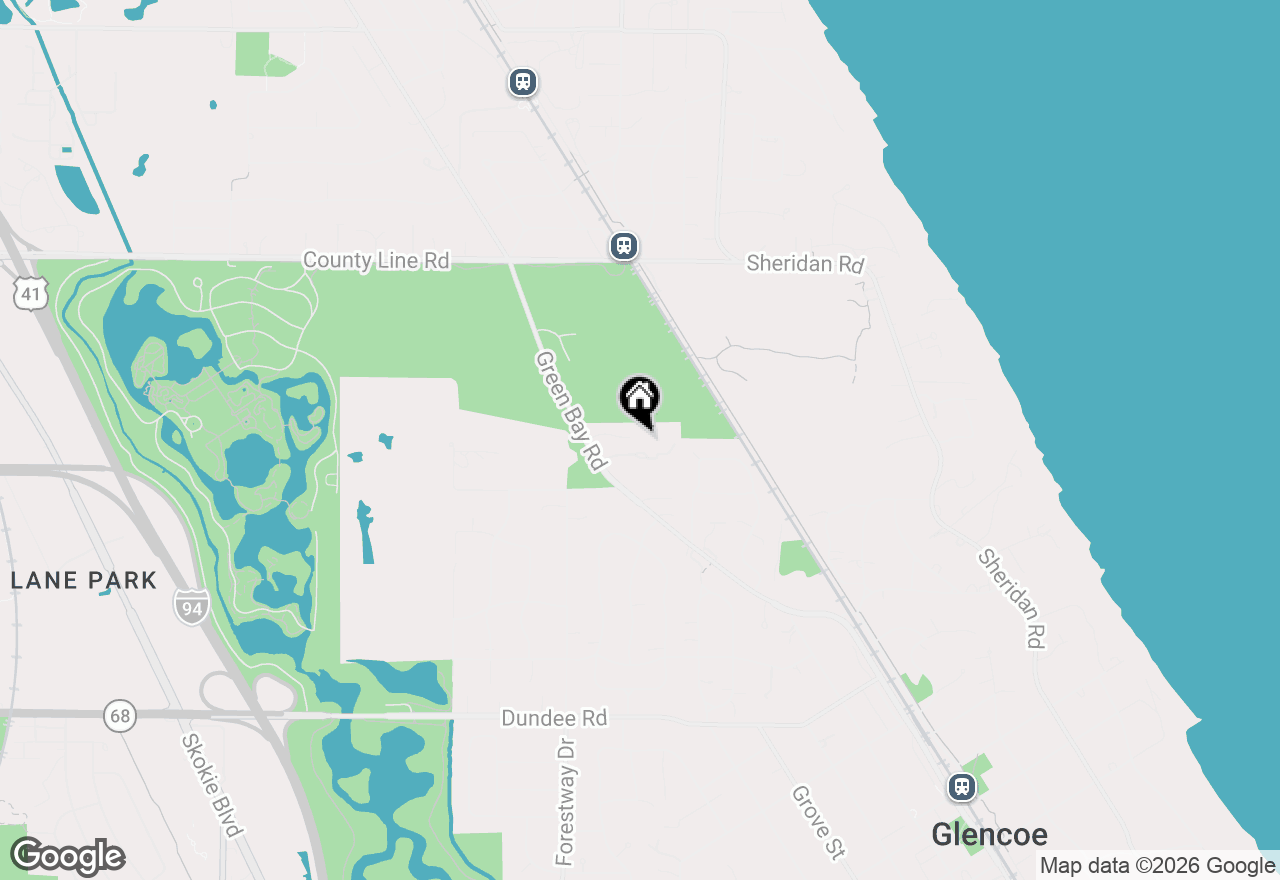 Map of 394 Forest Edge Drive, Glencoe, IL 60022