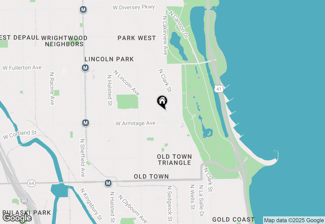 Map of 2040 N Sedgwick Street #H, Chicago, IL 60614