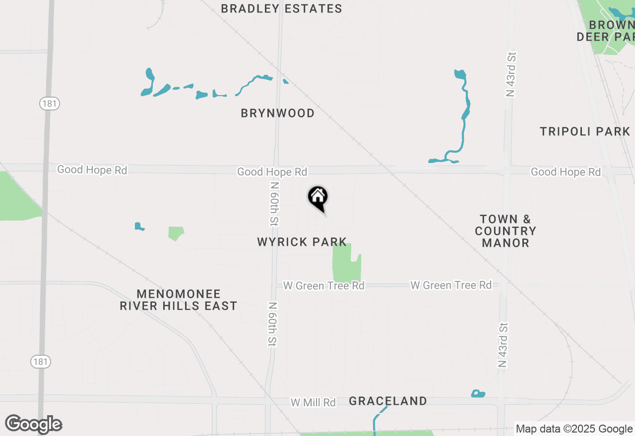 Map of 7078 N Lincolnshire Cir, Milwaukee, WI 53223