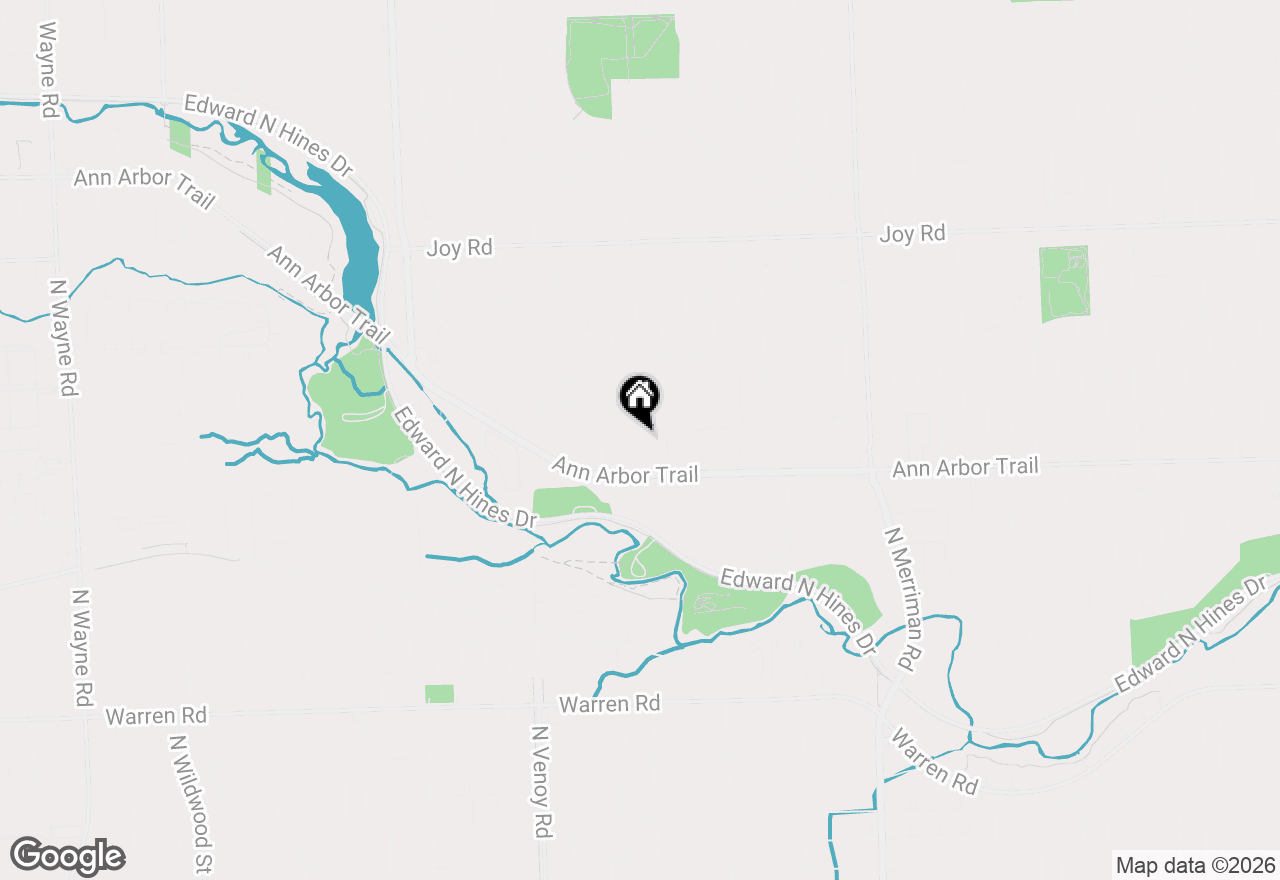 Map of 8107 N Hubbard Street, Westland, MI 48185