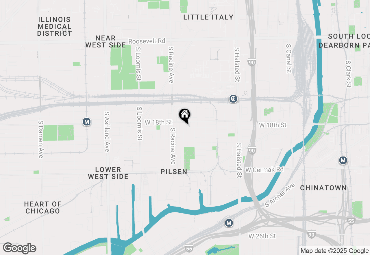 Map of 1819 S May Street #1R, Chicago, IL 60608