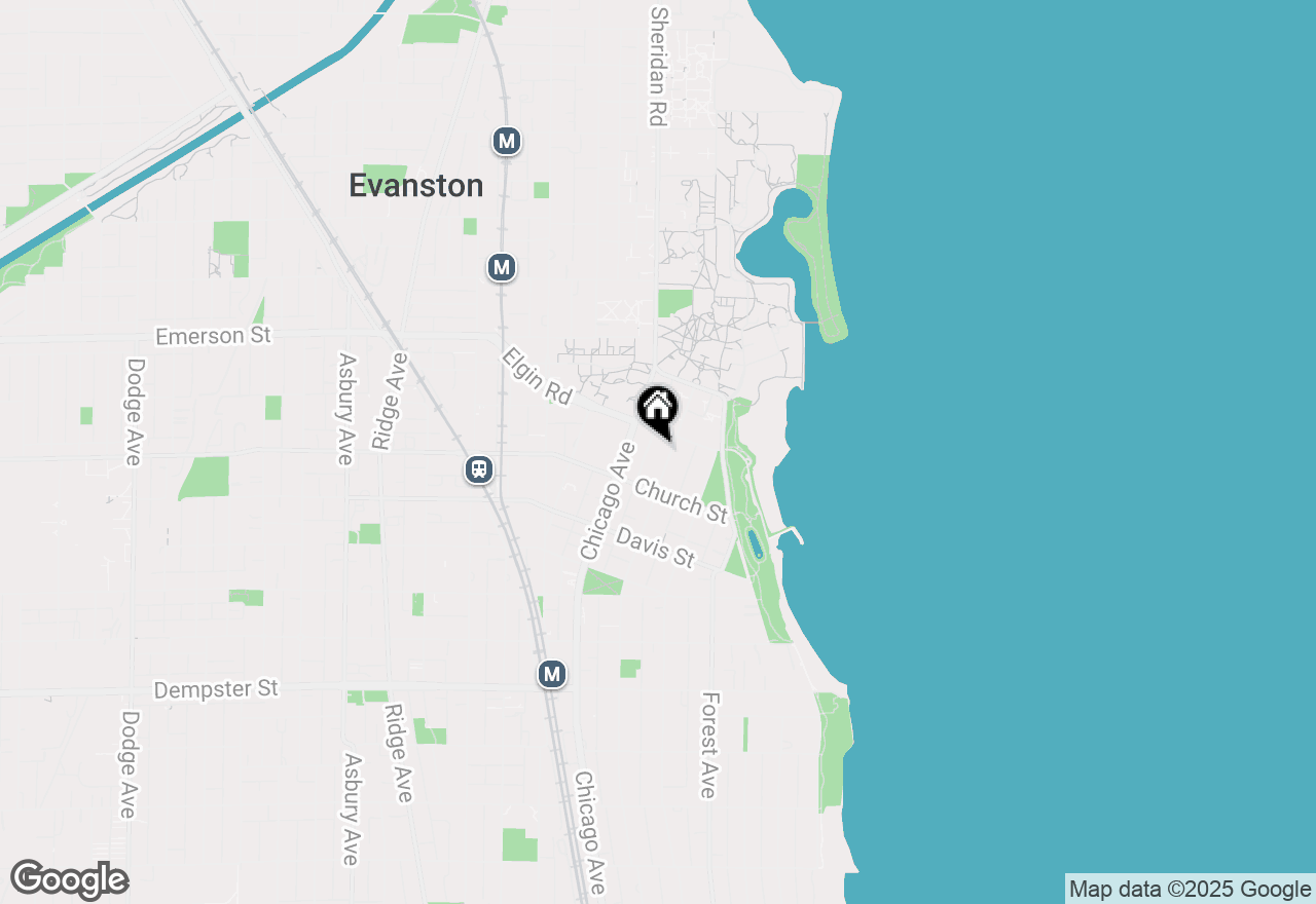 Map of 1730 Hinman Avenue #4G, Evanston, IL 60201