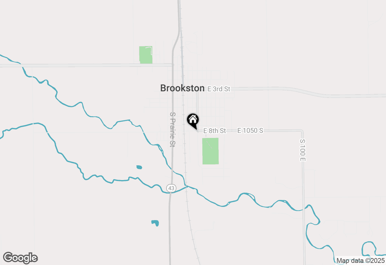 Map of 205 E 8th Street, Brookston, IN 47923