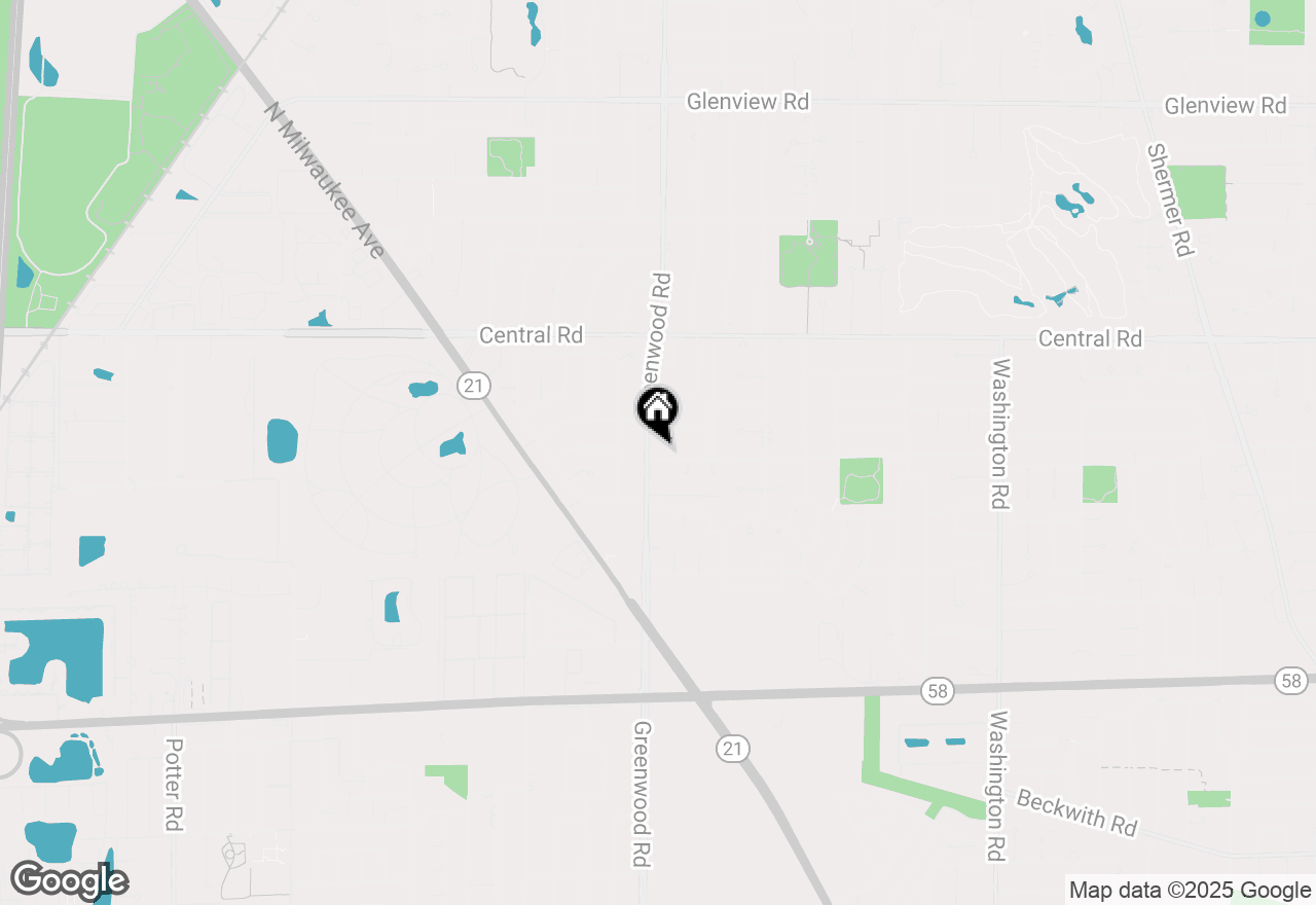 Map of 401 Greenwood Road, Glenview, IL 60025