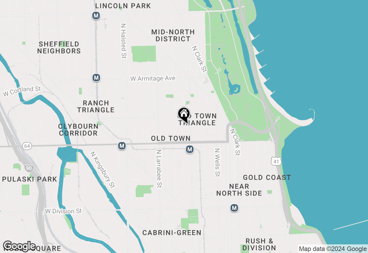 Map of 431 W Eugenie #3G, Chicago, IL 60610