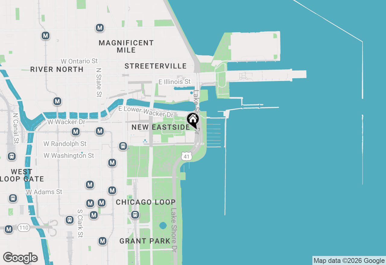 Map of 195 N Harbor Drive #4608, Chicago, IL 60601