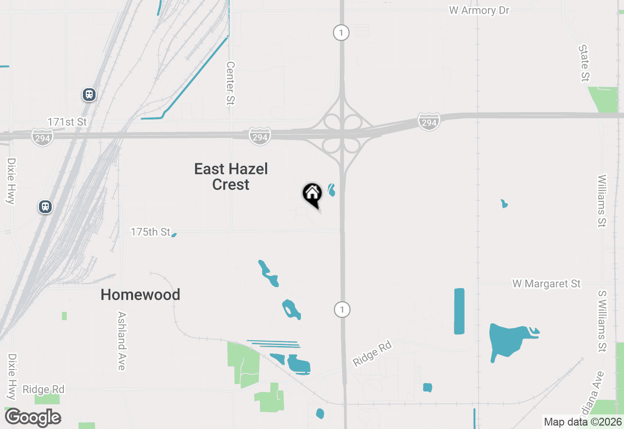 Map of 904 Garden Lane, Homewood, IL 60430