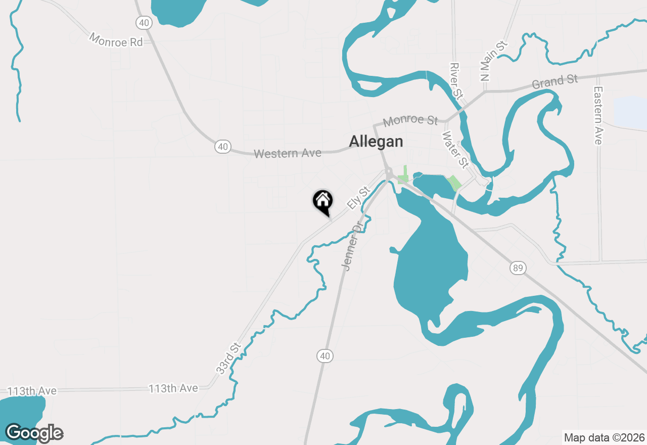 Map of 538 Ely Street, Allegan, MI 49010
