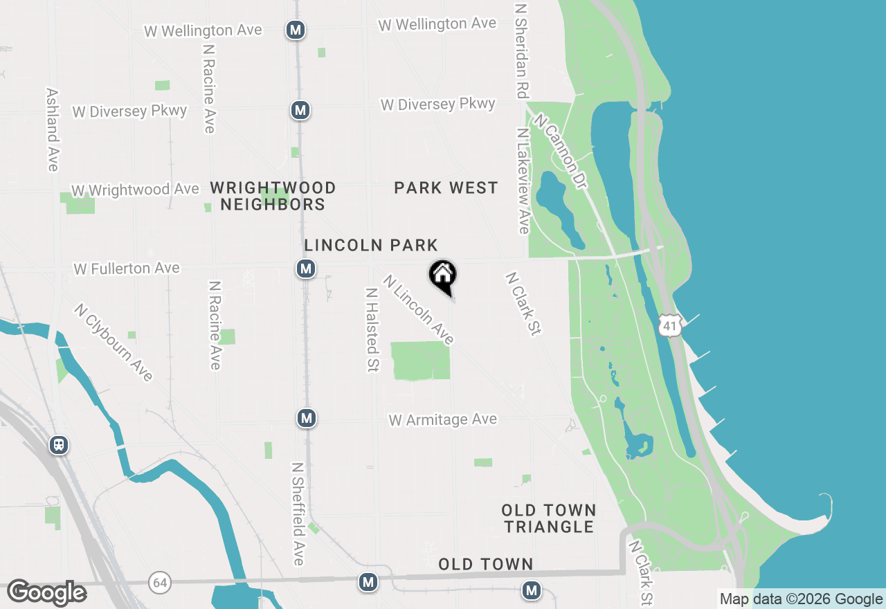 Map of 609 W Belden Avenue #1D, Chicago, IL 60614