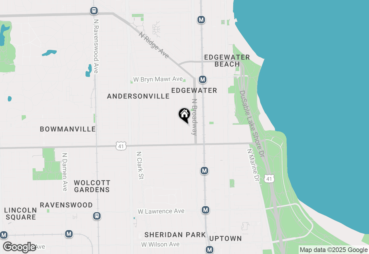 Map of 5300 N Magnolia Avenue #1N, Chicago, IL 60640