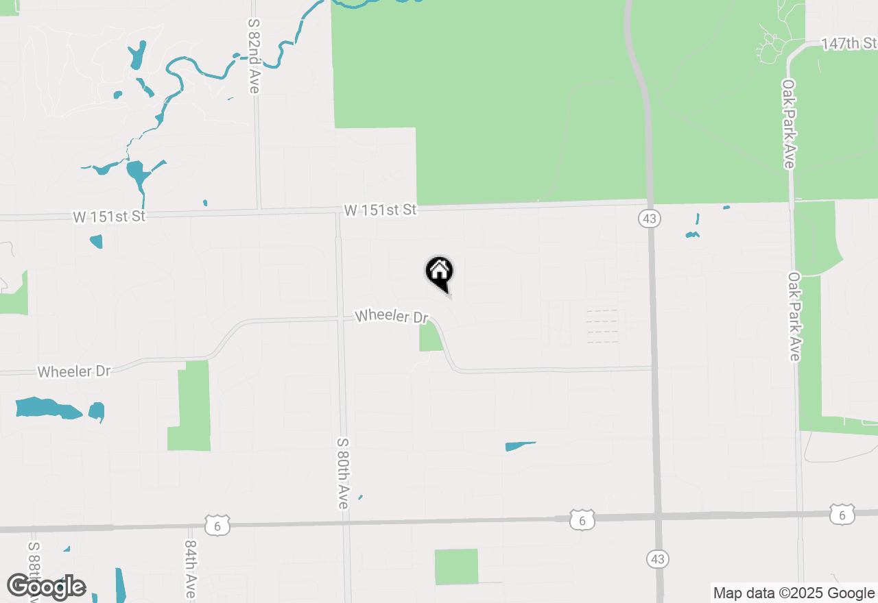 Map of 7749 Palm Drive, Orland Park, IL 60462