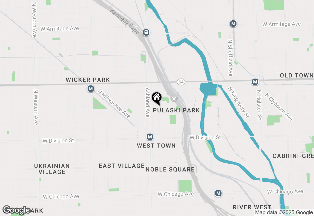 Map of 1407 N Bosworth Avenue, Chicago, IL 60642