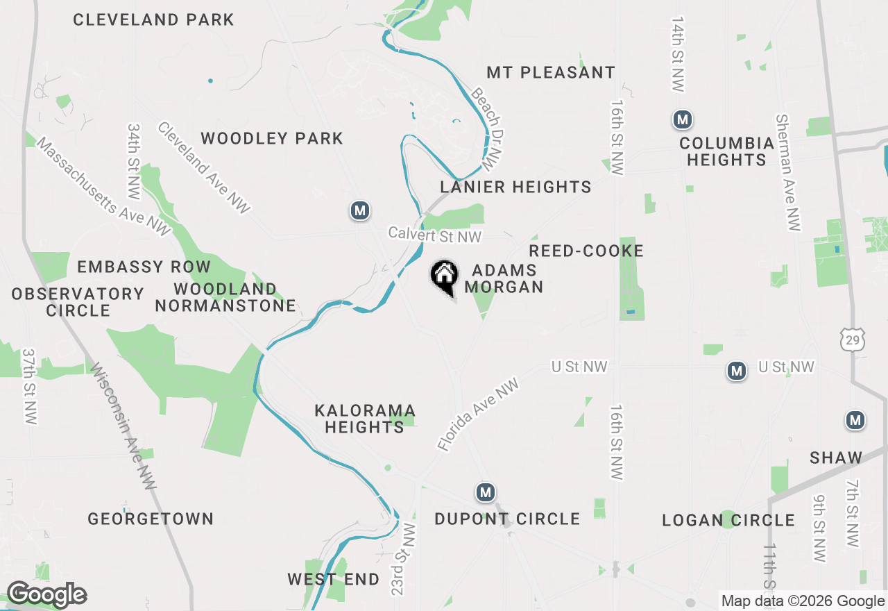 Map of 2347 Ashmead Place Nw, Washington, DC 20009