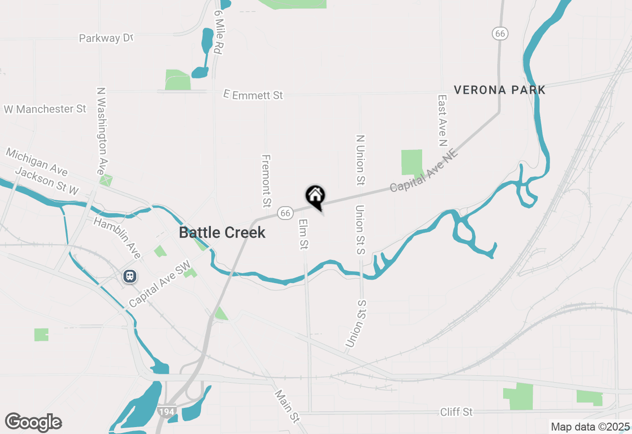 Map of 286 Capital Avenue Ne, Battle Creek, MI 49017
