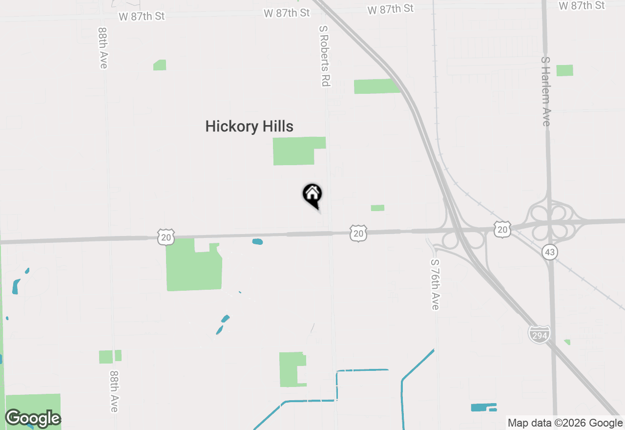 Map of 9416 S 80th Court, Hickory Hills, IL 60457