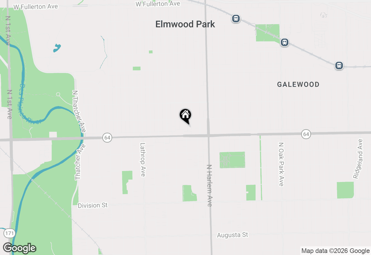 Map of 1621 N 73rd Court, Elmwood Park, IL 60707