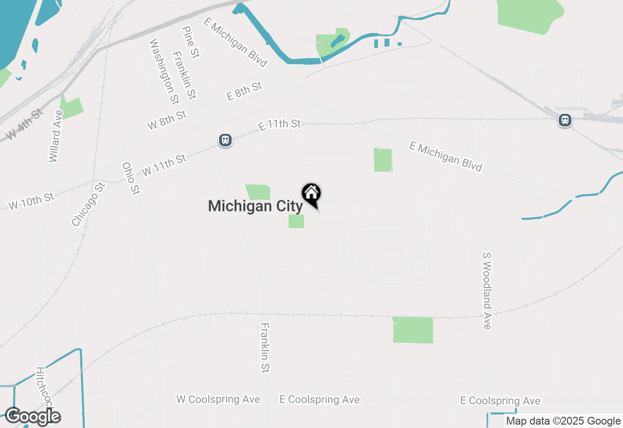 Map of 410 Belden Street, Michigan City, IN 46360
