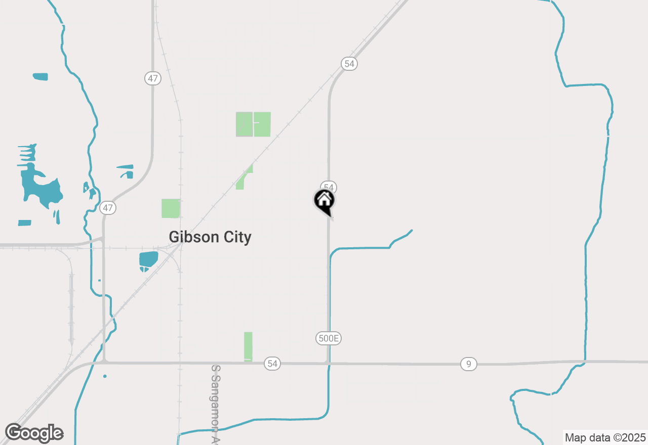 Map of 627 E 9th Street, Gibson City, IL 60936