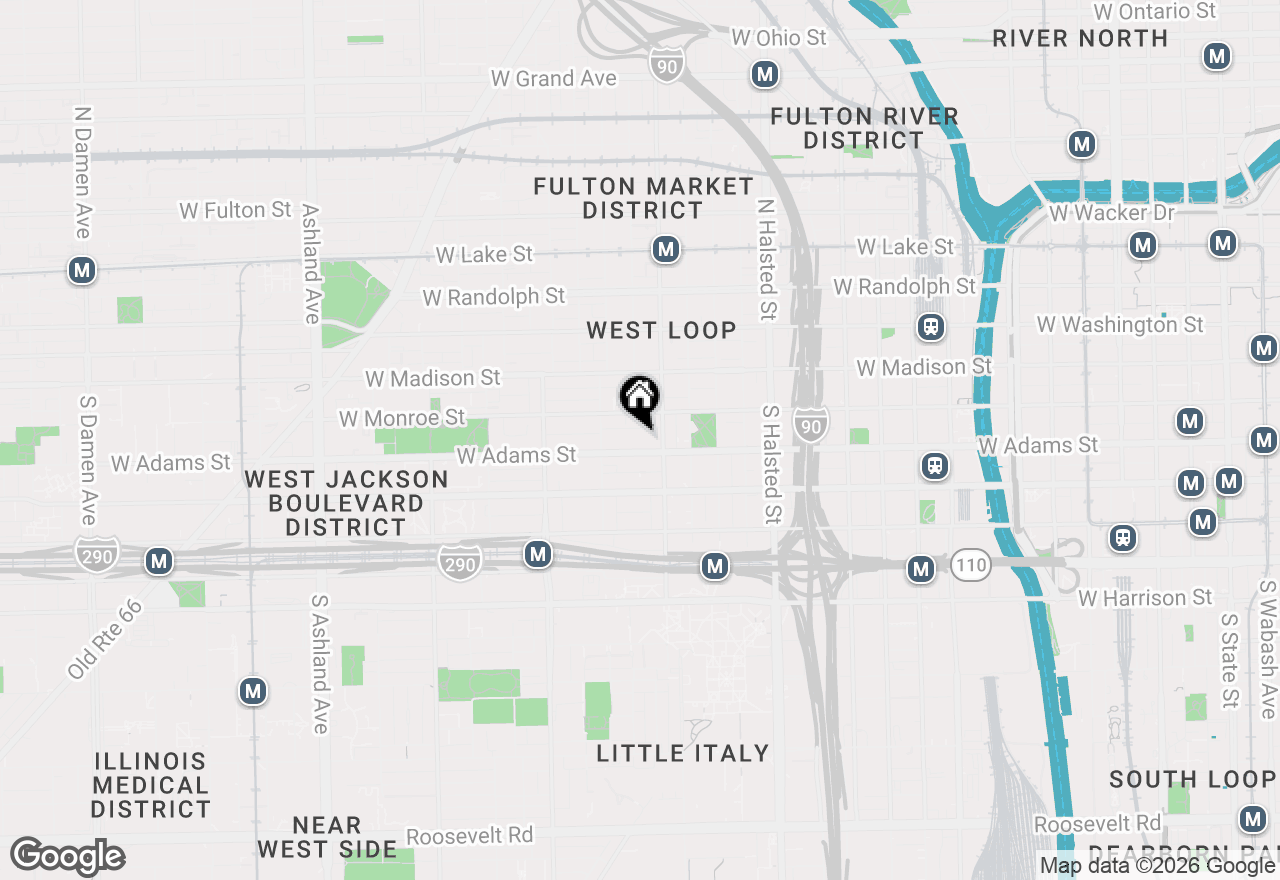 Map of 1040 W Adams Street #110, Chicago, IL 60607