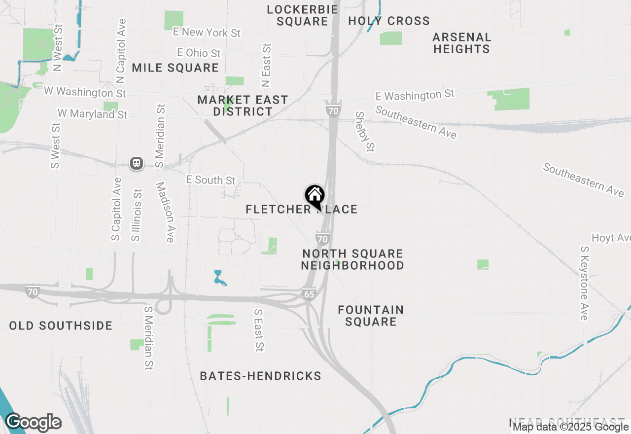 Map of 735 Lexington Avenue #23, Indianapolis, IN 46203