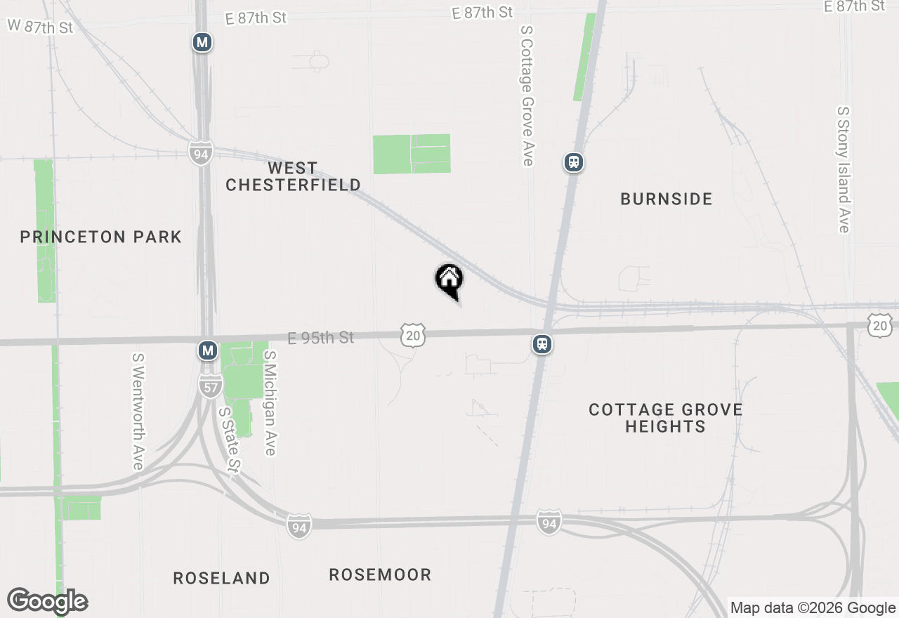 Map of 9420 S Saint Lawrence Avenue, Chicago, IL 60619