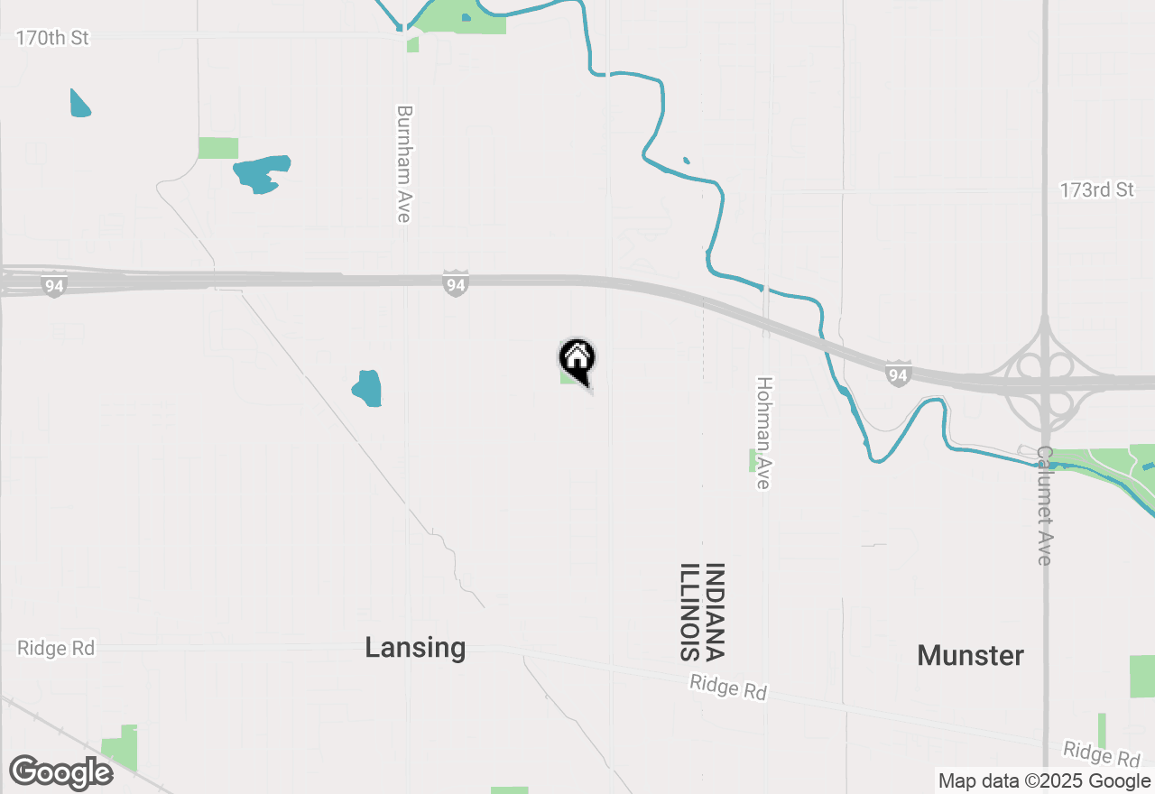 Map of 17702 Bernadine Street, Lansing, IL 60438