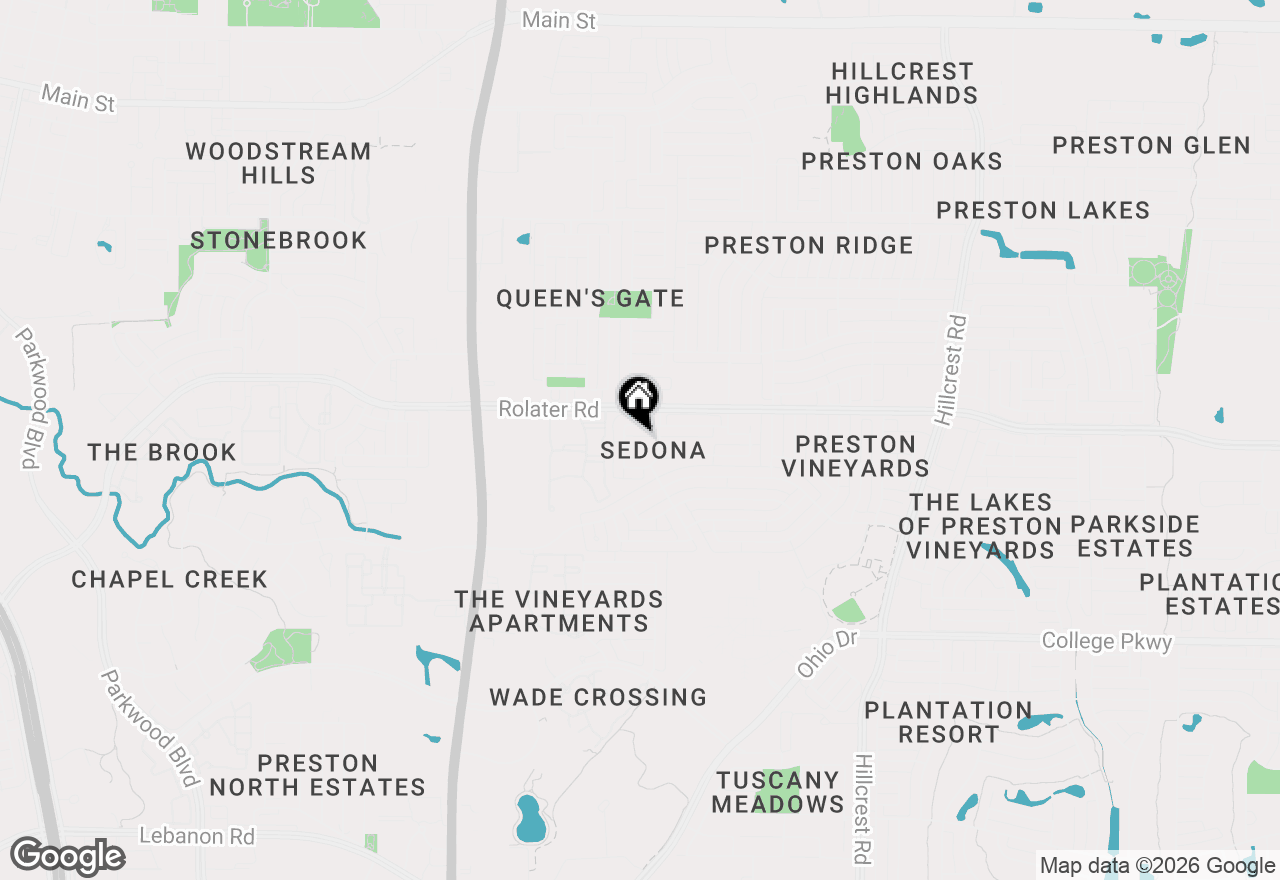Map of 9754 Boyton Canyon Road, Frisco, TX 75035