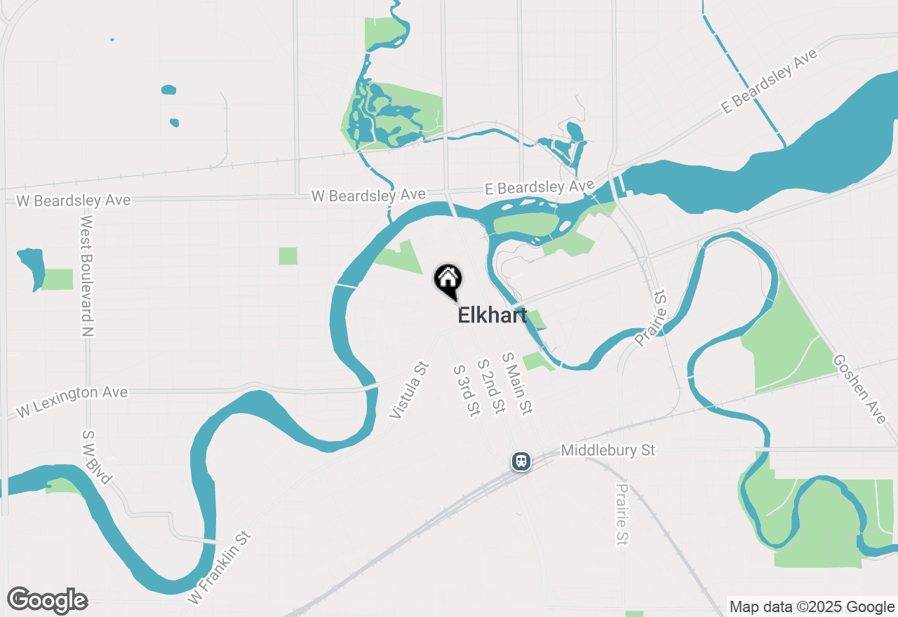 Map of 217 Jefferson Street, Elkhart, IN 46516