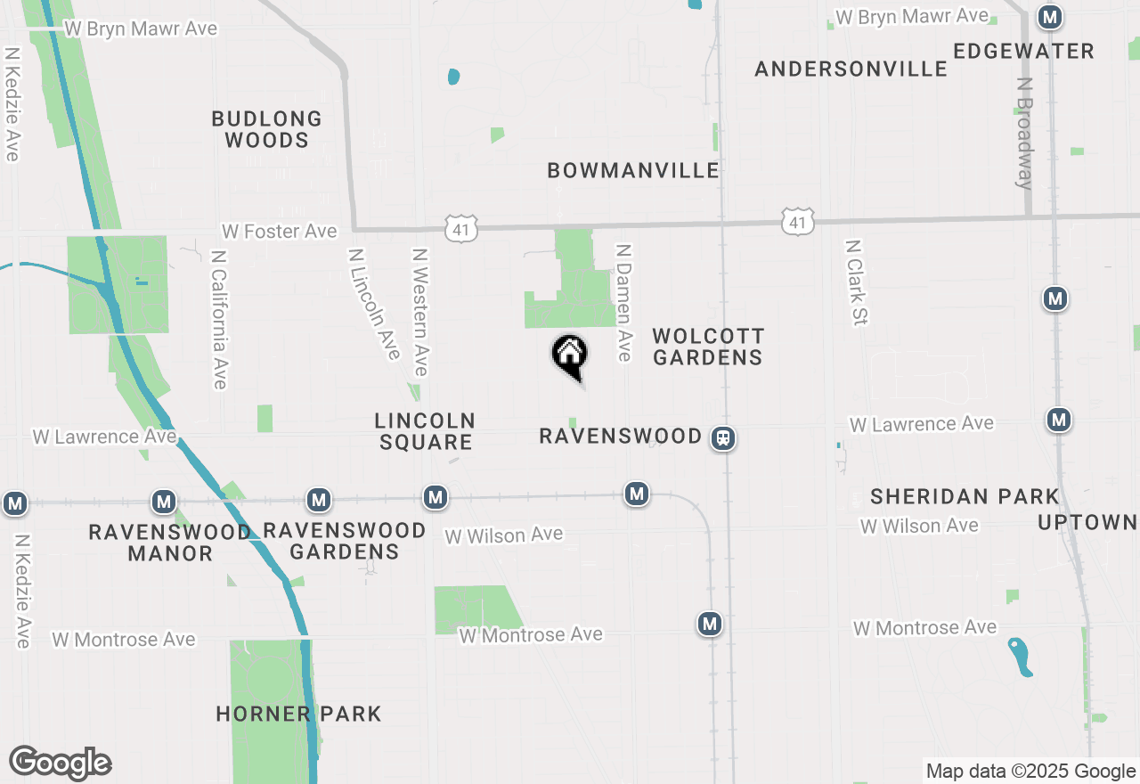 Map of 4844 N Hoyne Avenue #3N, Chicago, IL 60625