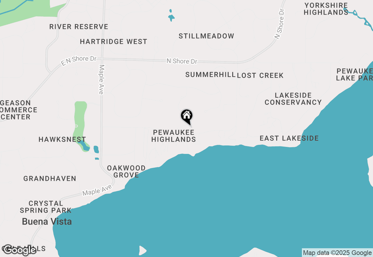 Map of W293N3112 Poplar Dr, Pewaukee, WI 53072