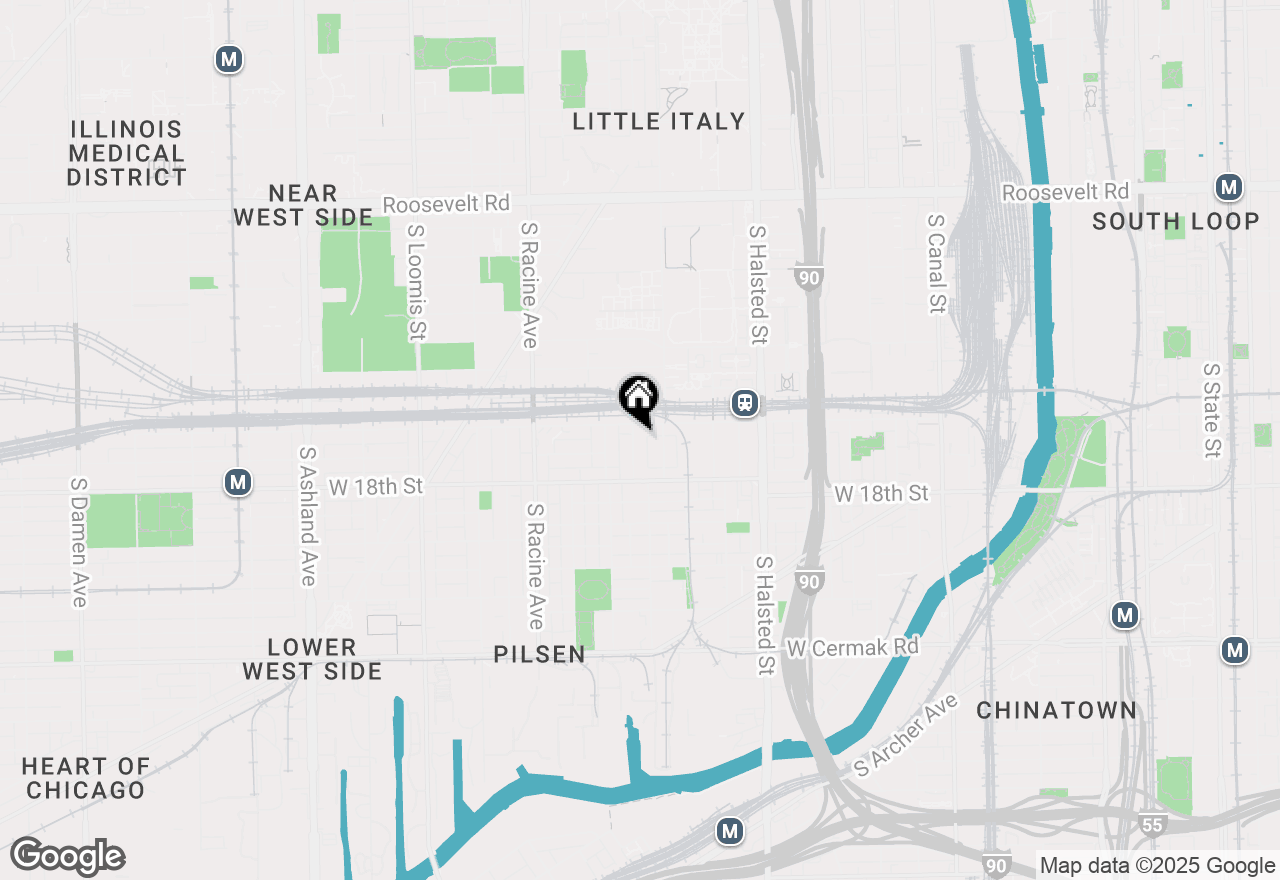 Map of 1615 S Miller Street #1B, Chicago, IL 60608