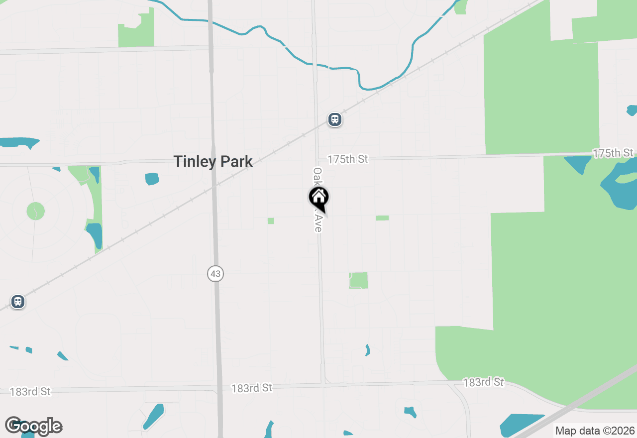 Map of 17708 Oak Park Avenue, Tinley Park, IL 60477