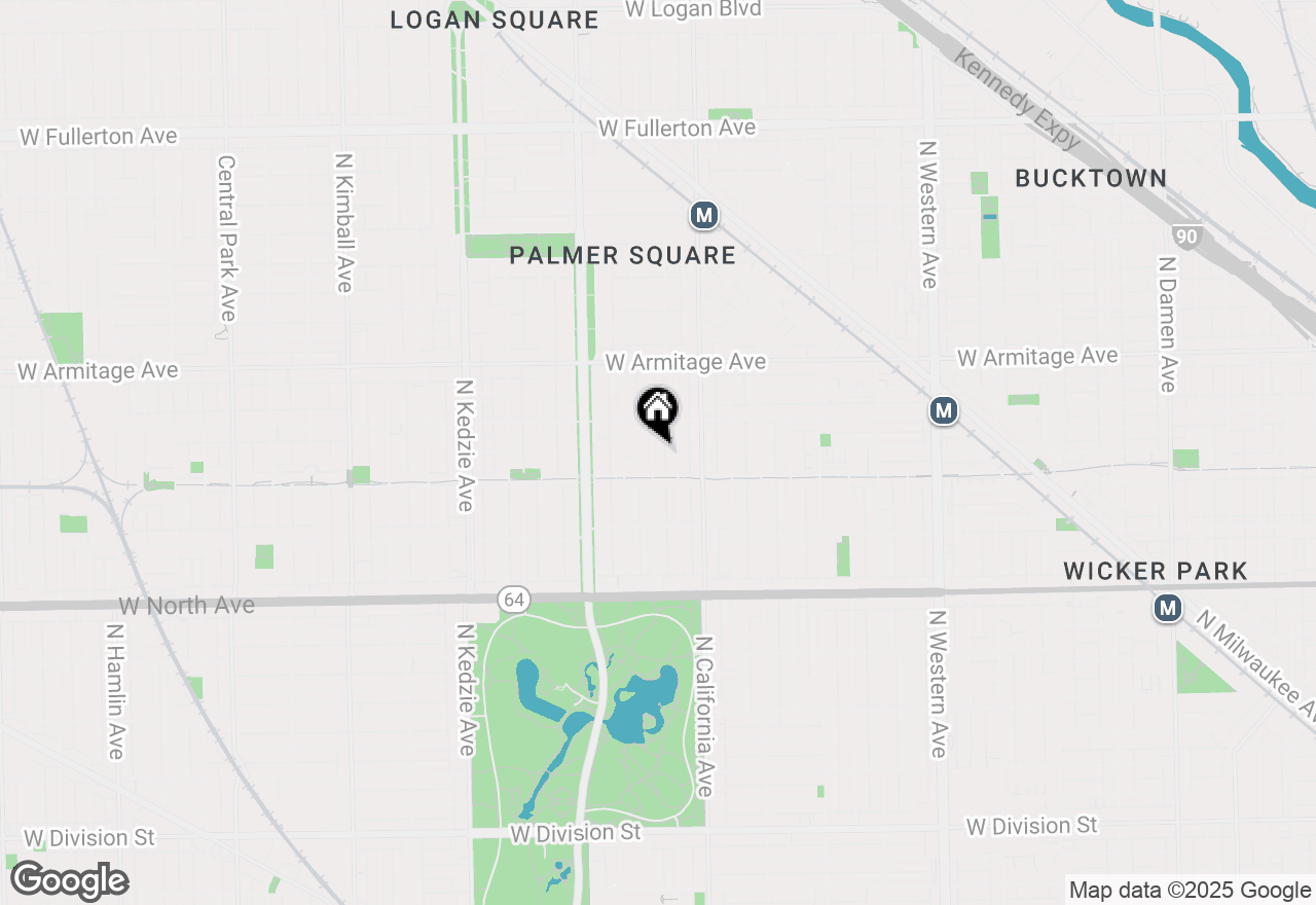 Map of 1825 N Francisco Avenue, Chicago, IL 60647