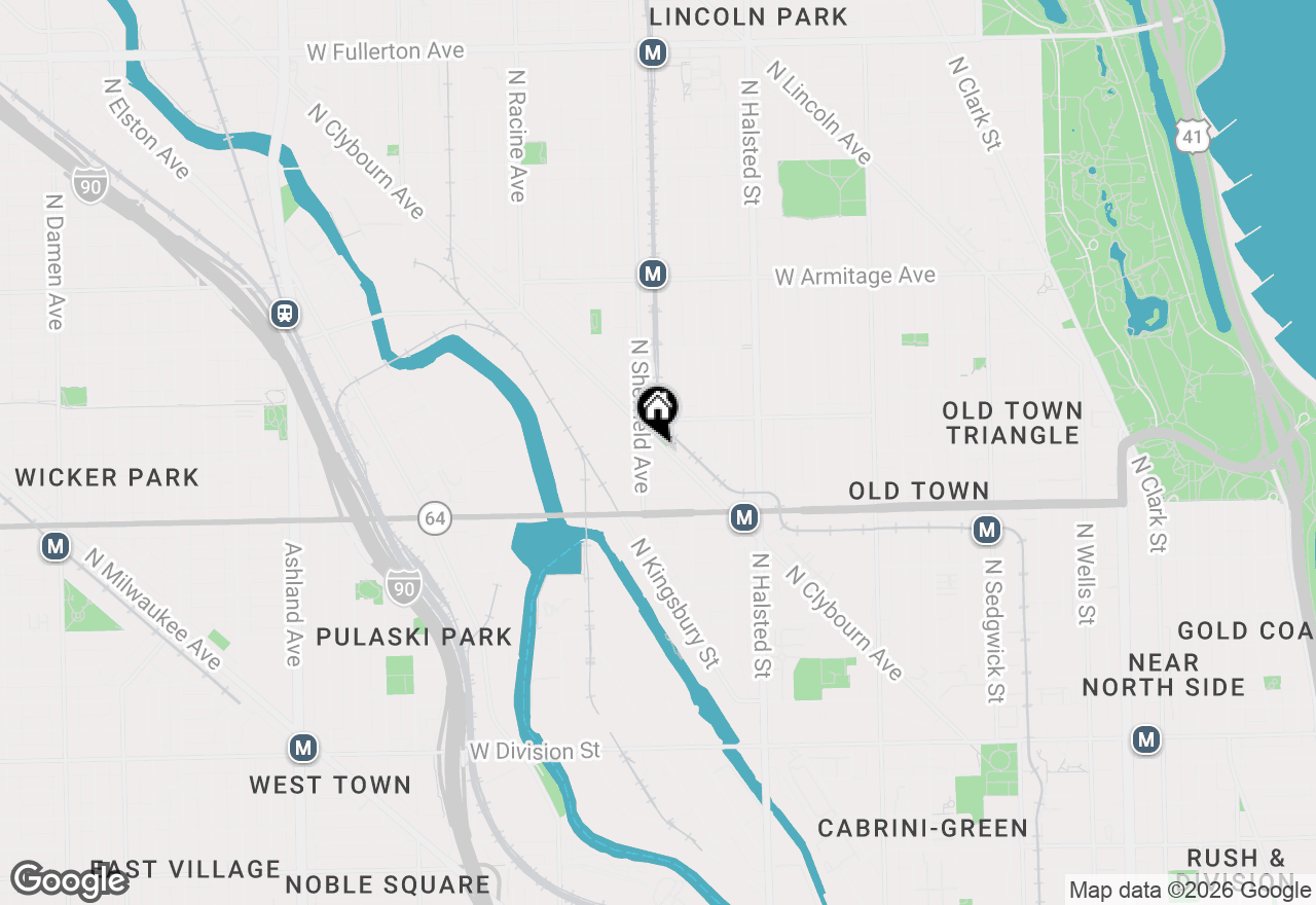 Map of 1750 N Clybourn Avenue #402, Chicago, IL 60614