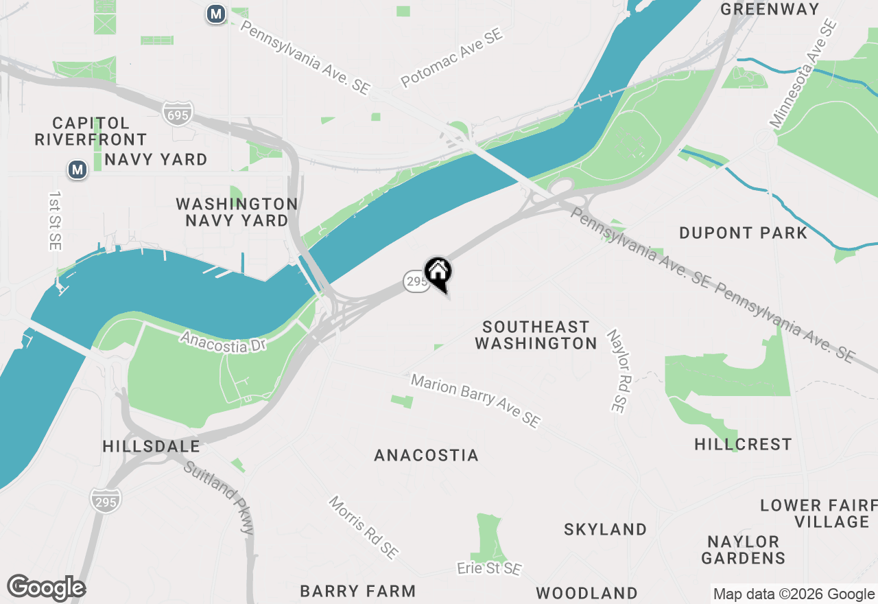 Map of 1614 16th Street Se, Washington, DC 20020