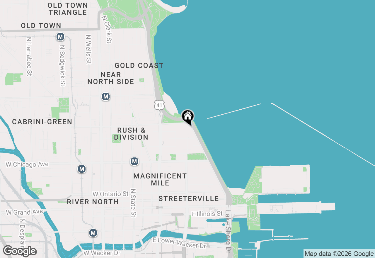 Map of 990 N Lake Shore Drive #9A, Chicago, IL 60611