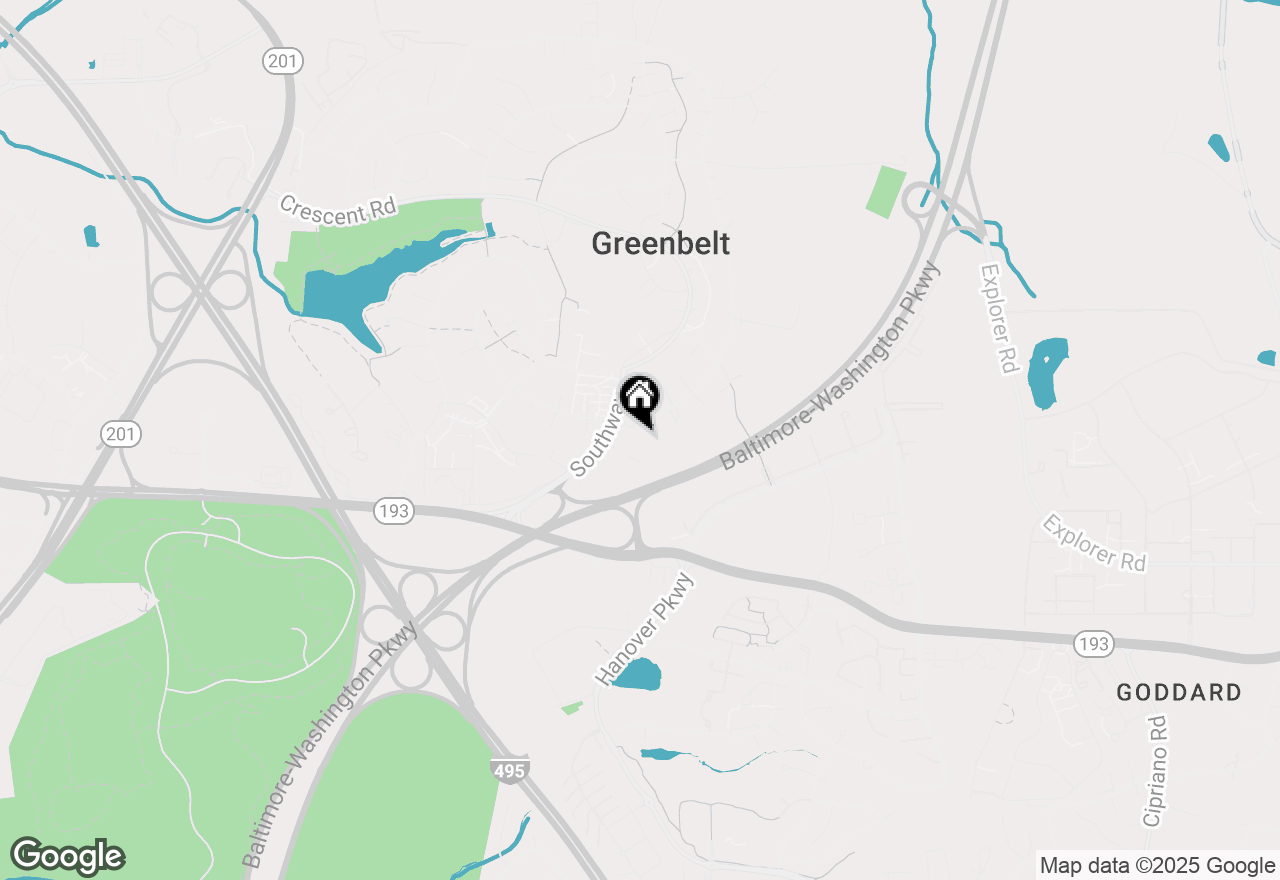 Map of 18 Ridge Road, Greenbelt, MD 20770