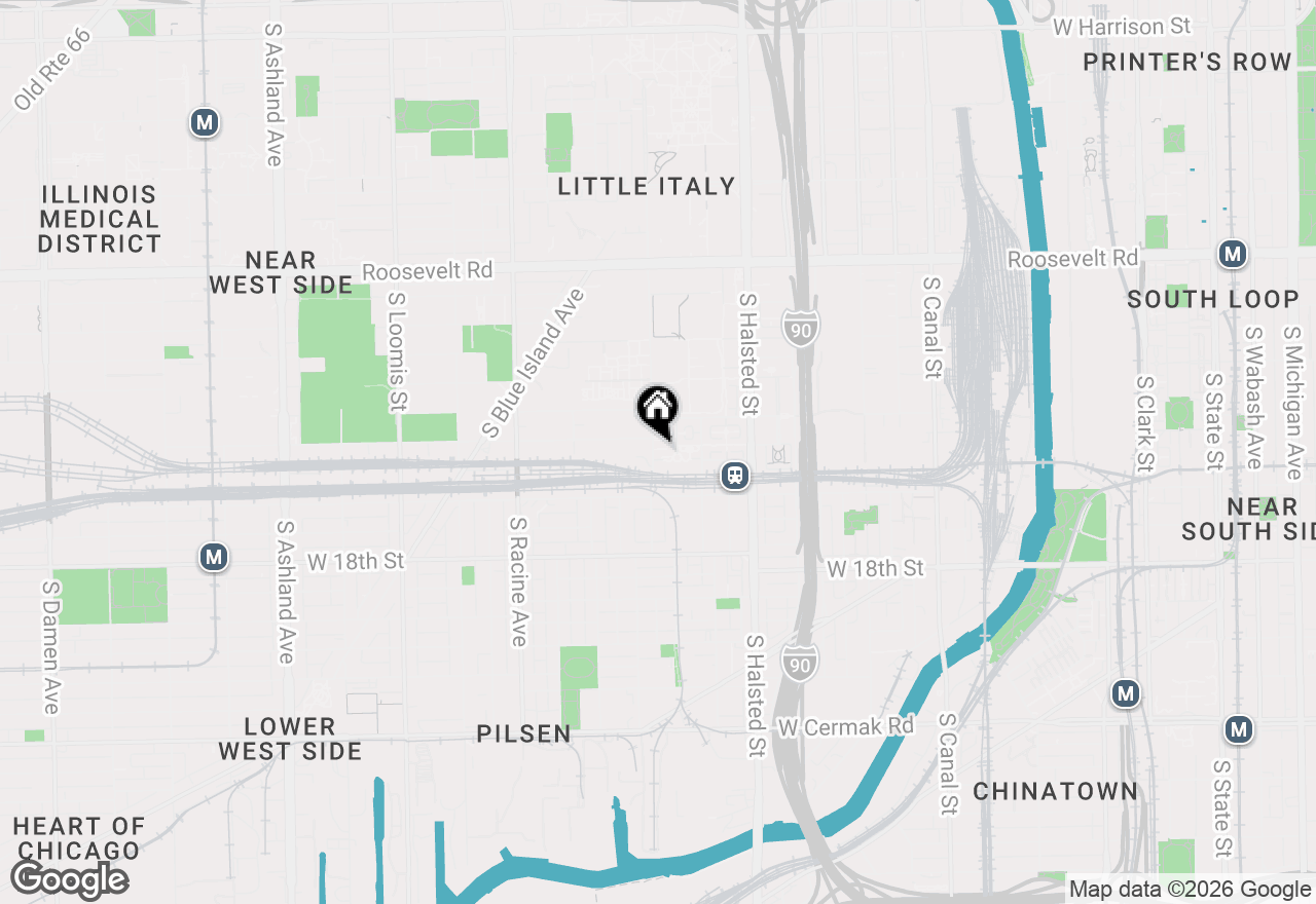 Map of 948 W 15th Place #1B, Chicago, IL 60608