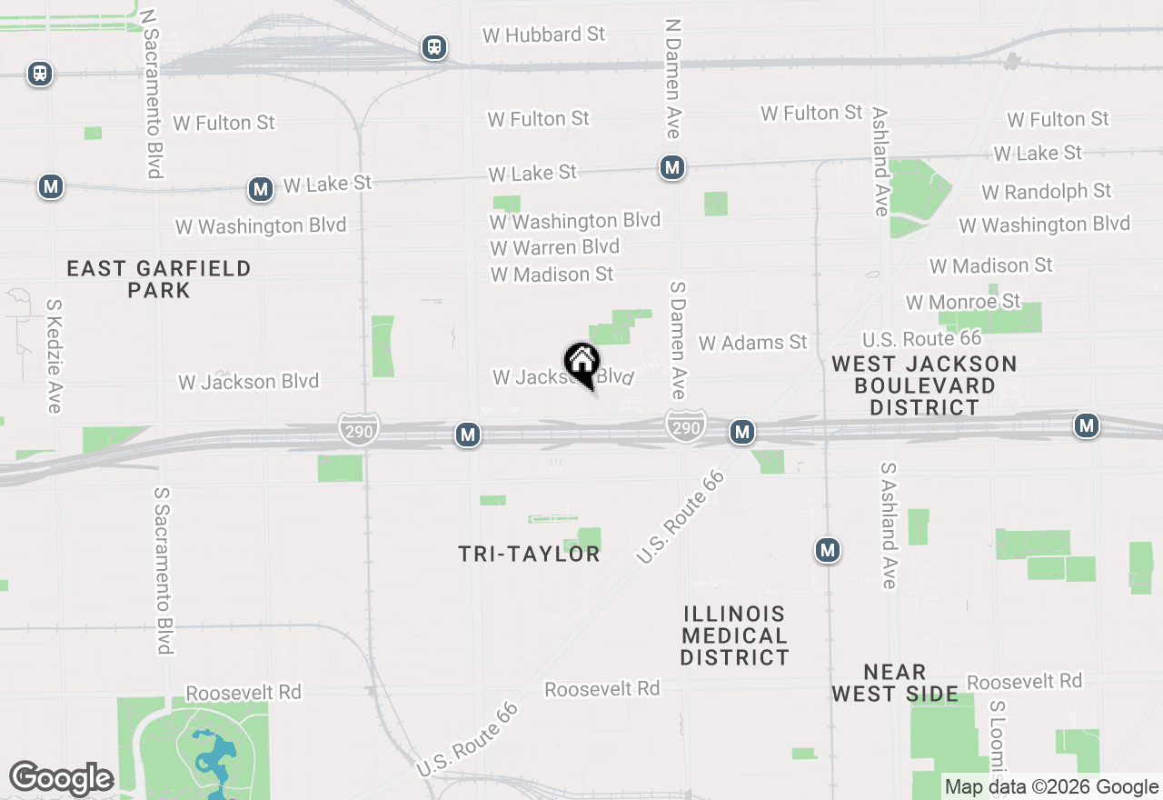 Map of 327 S Leavitt Street #1, Chicago, IL 60612