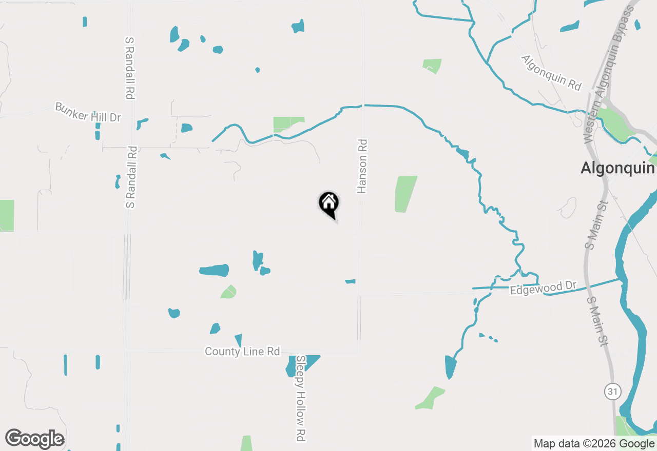 Map of 1610 Hartley Drive, Algonquin, IL 60102