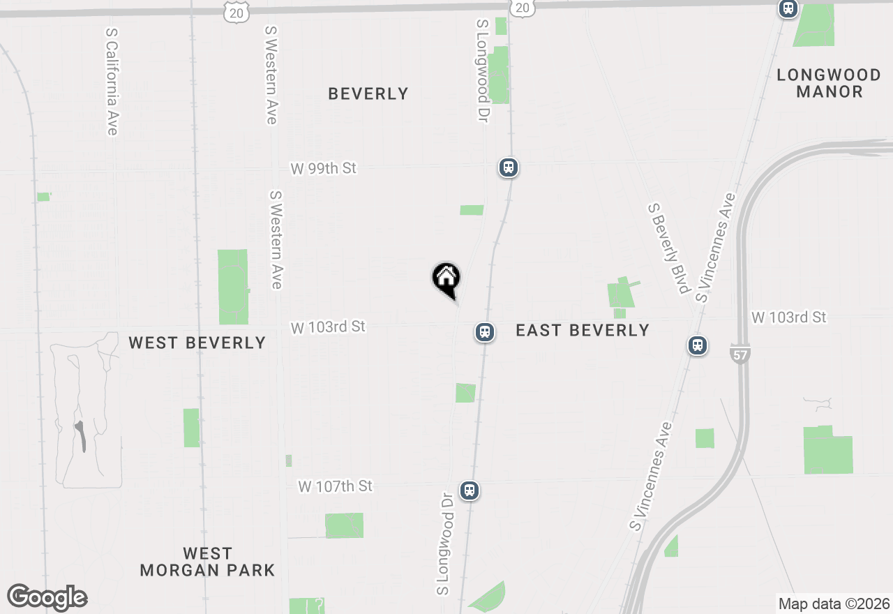 Map of 10226 S Longwood Drive, Chicago, IL 60643