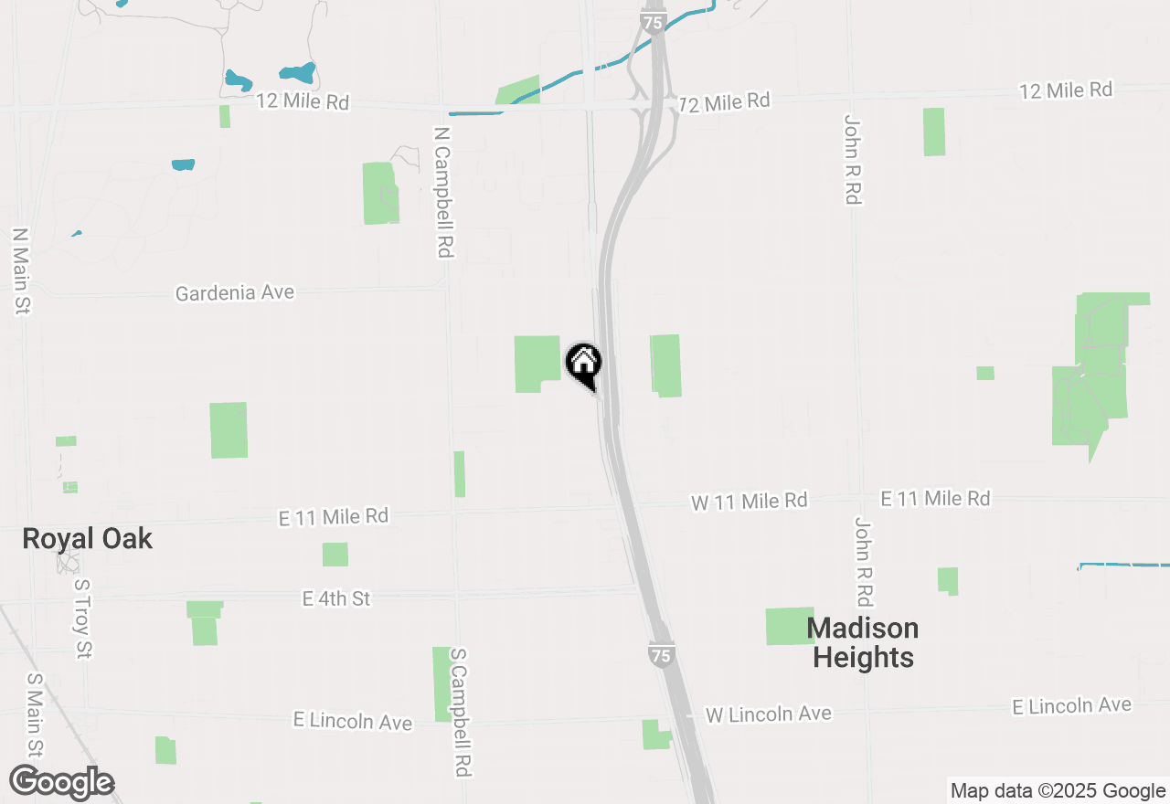 Map of 2222 E Farnum Avenue, Royal Oak, MI 48067