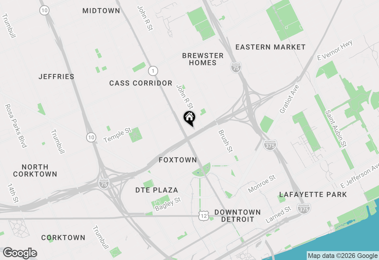 Map of 66 Winder Street #332, Detroit, MI 48201