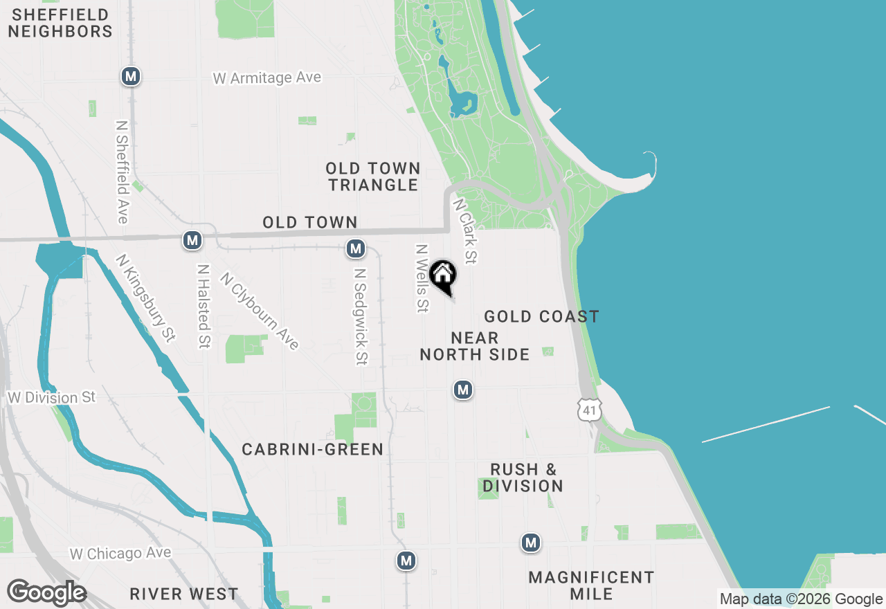 Map of (Address confidential), Chicago, Illinois 60610