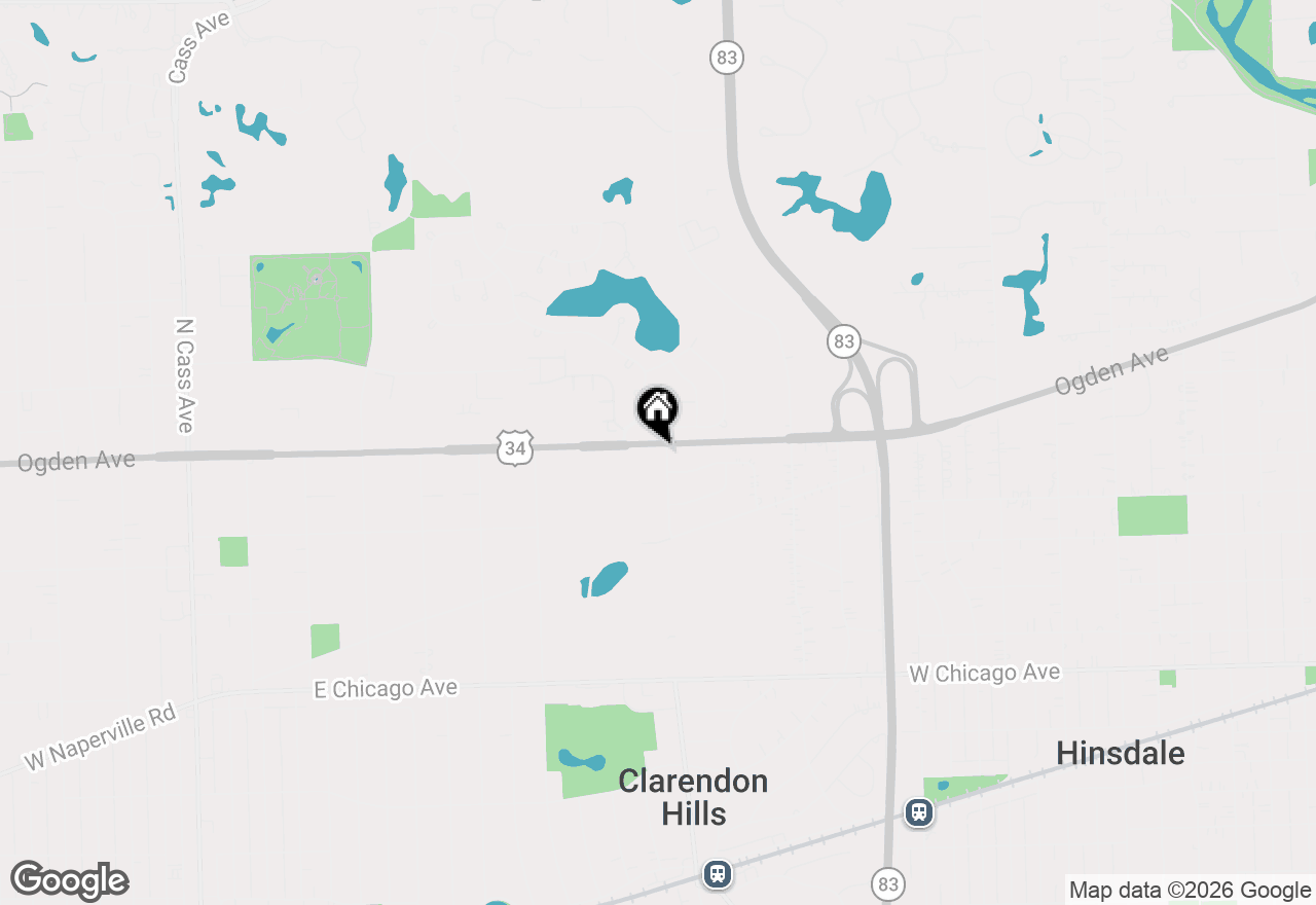Map of 286 Stonegate Road, Clarendon Hills, IL 60514
