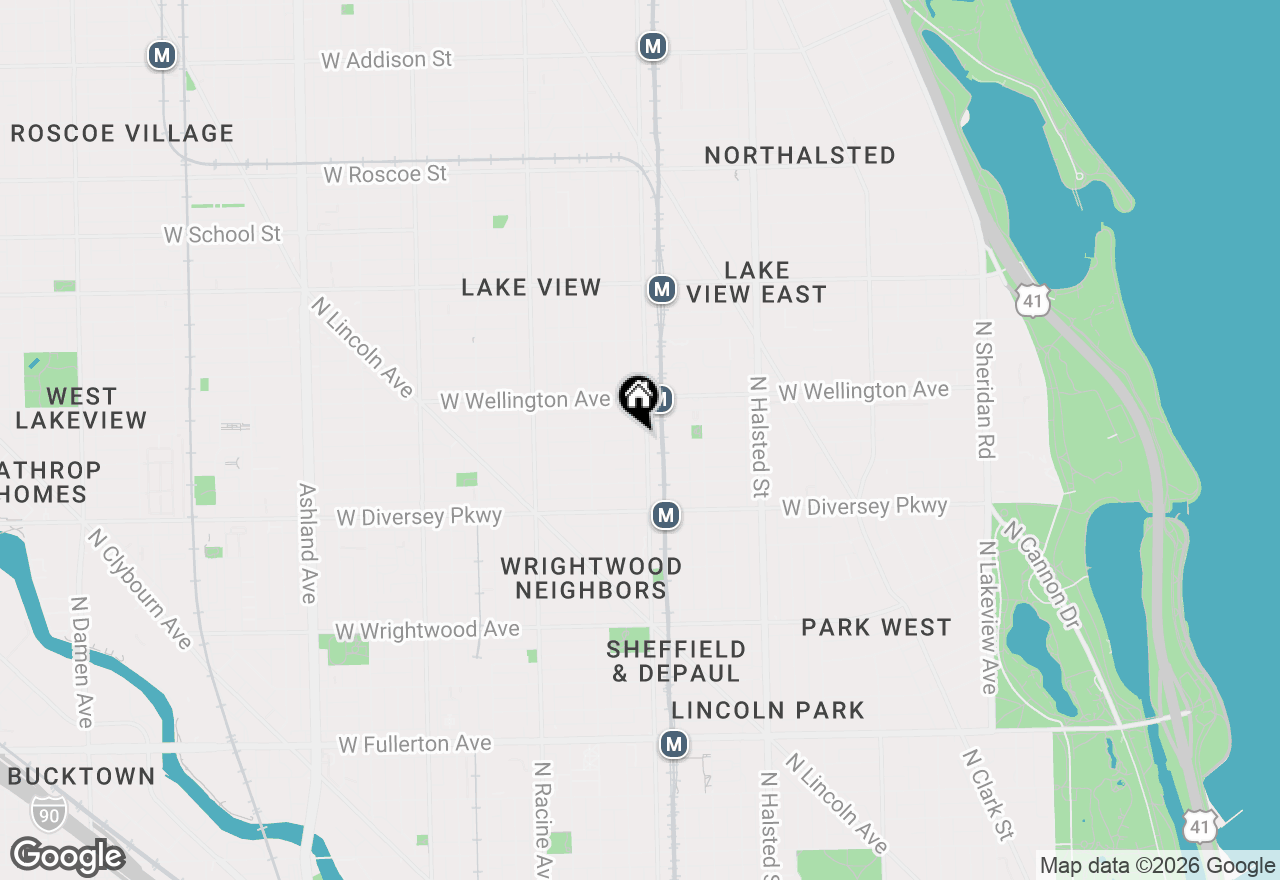 Map of 2914 N Sheffield Avenue #4N, Chicago, IL 60657