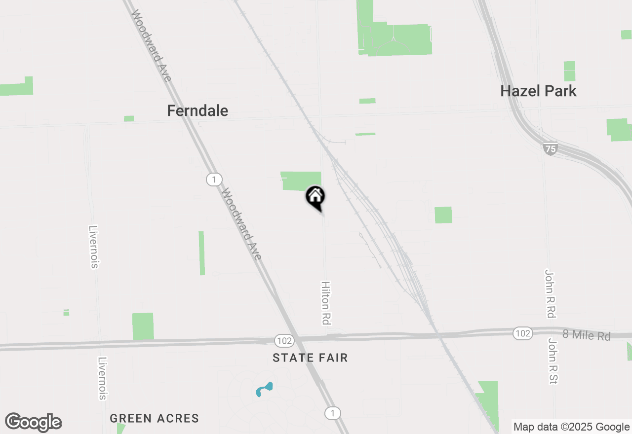 Map of 549 E Marshall Street #3, Ferndale, MI 48220